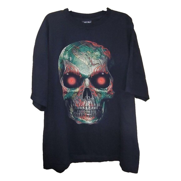 Jays Rock Skull Studded Black TShirt Mens Size XXXL 3XL Colorful Piercings - Picture 1 of 11